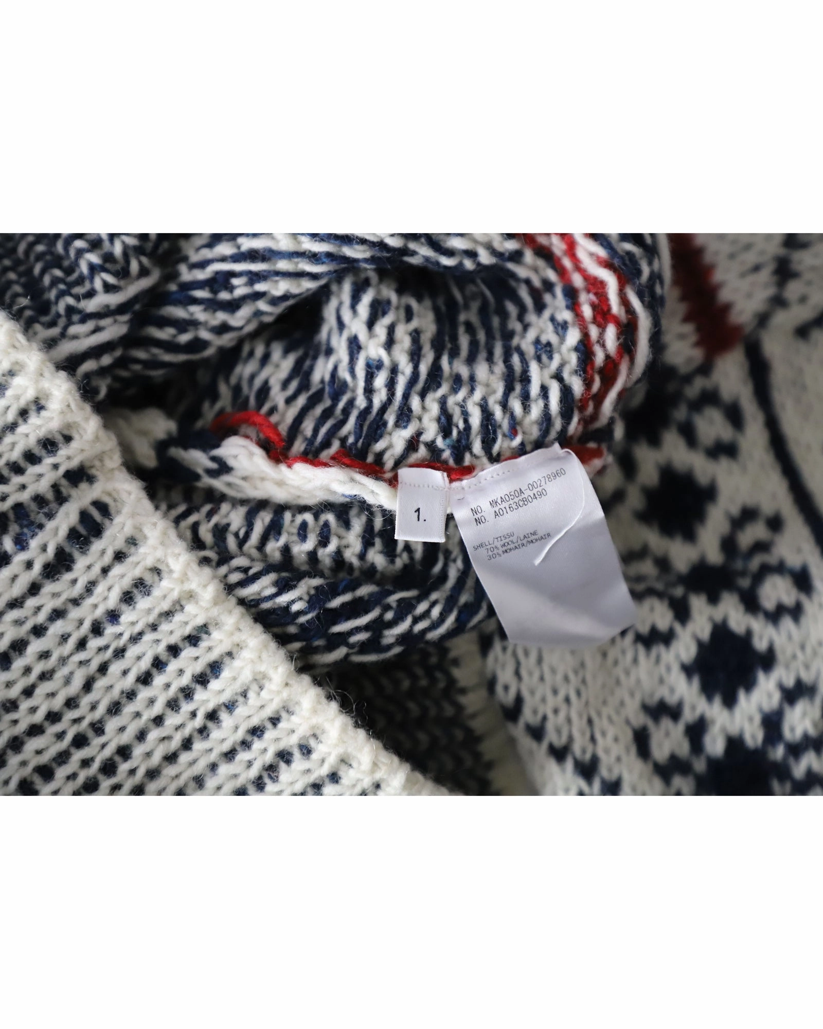 Thom Browne Fair Isle Crewneck Sweater in Multicolor Wool and Mohair