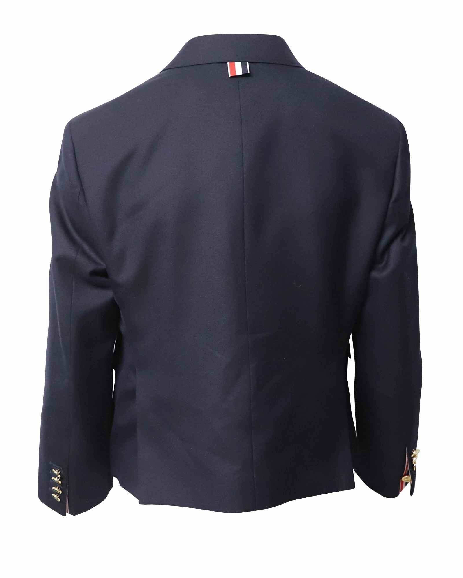 Thom Browne Single-Breasted Blazer in Navy Blue Wool