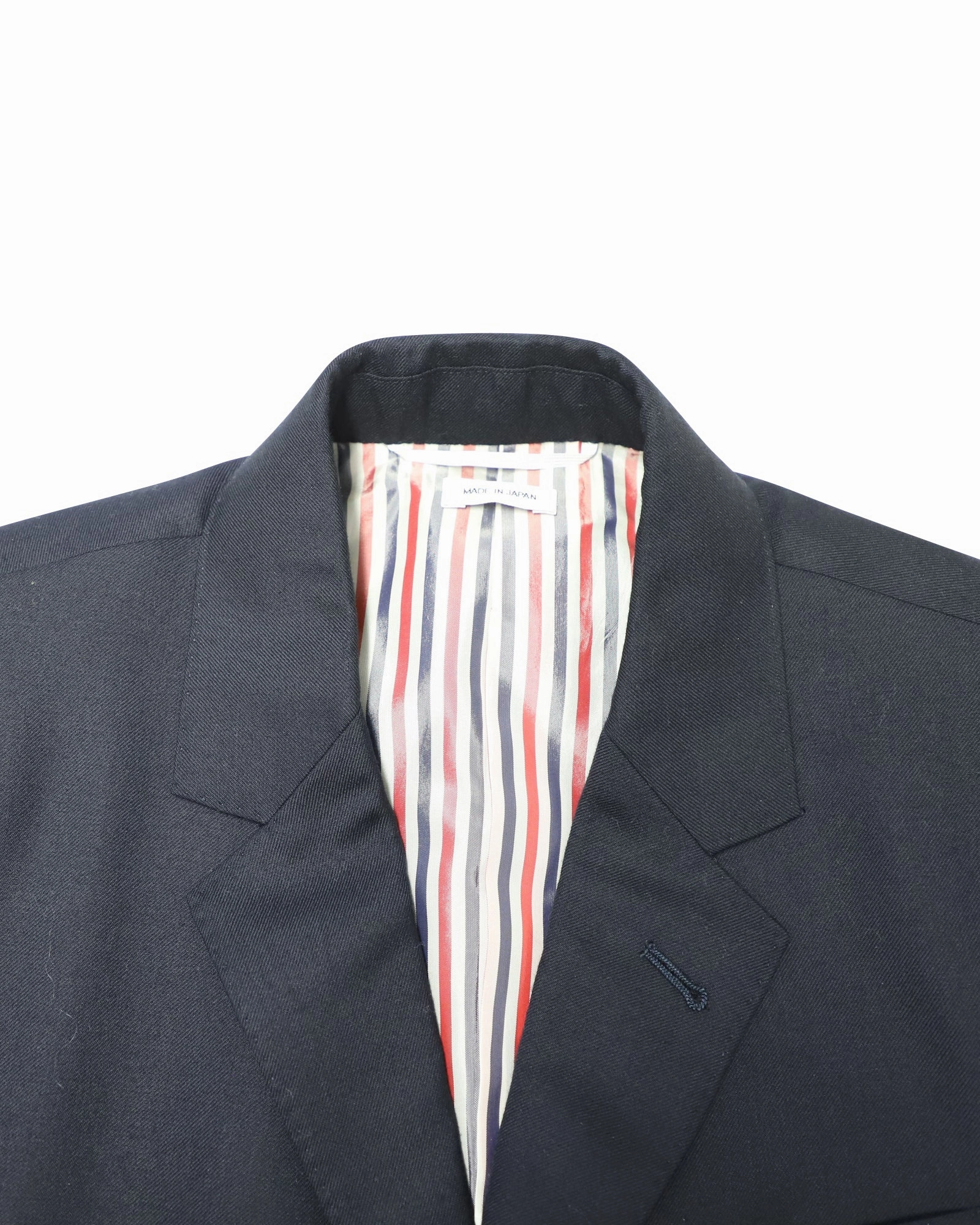 Thom Browne Single-Breasted Blazer in Navy Blue Wool