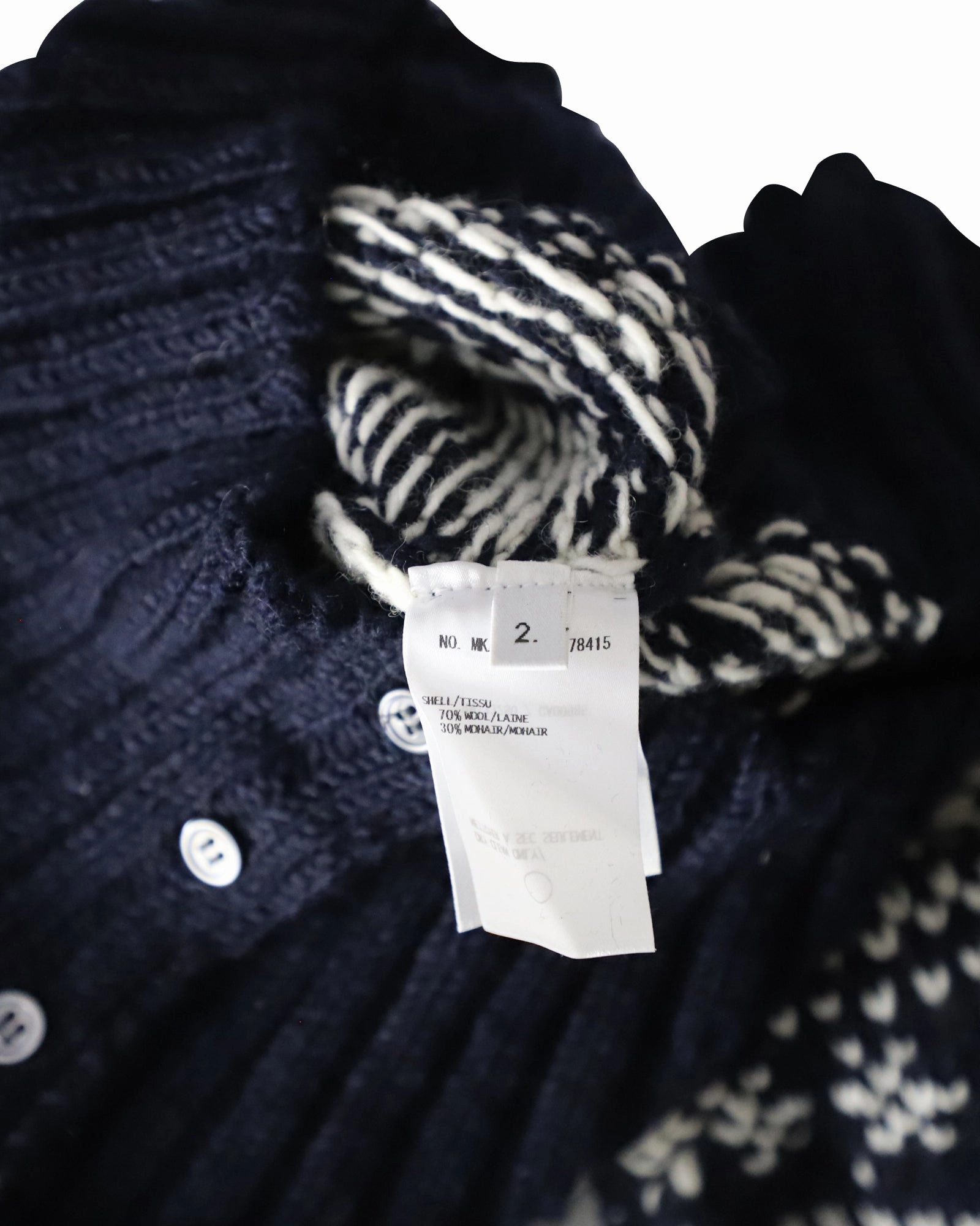 Thom Browne Snowflake Motif Fair Isle Crewneck Sweater in Multicolor Wool and Mohair