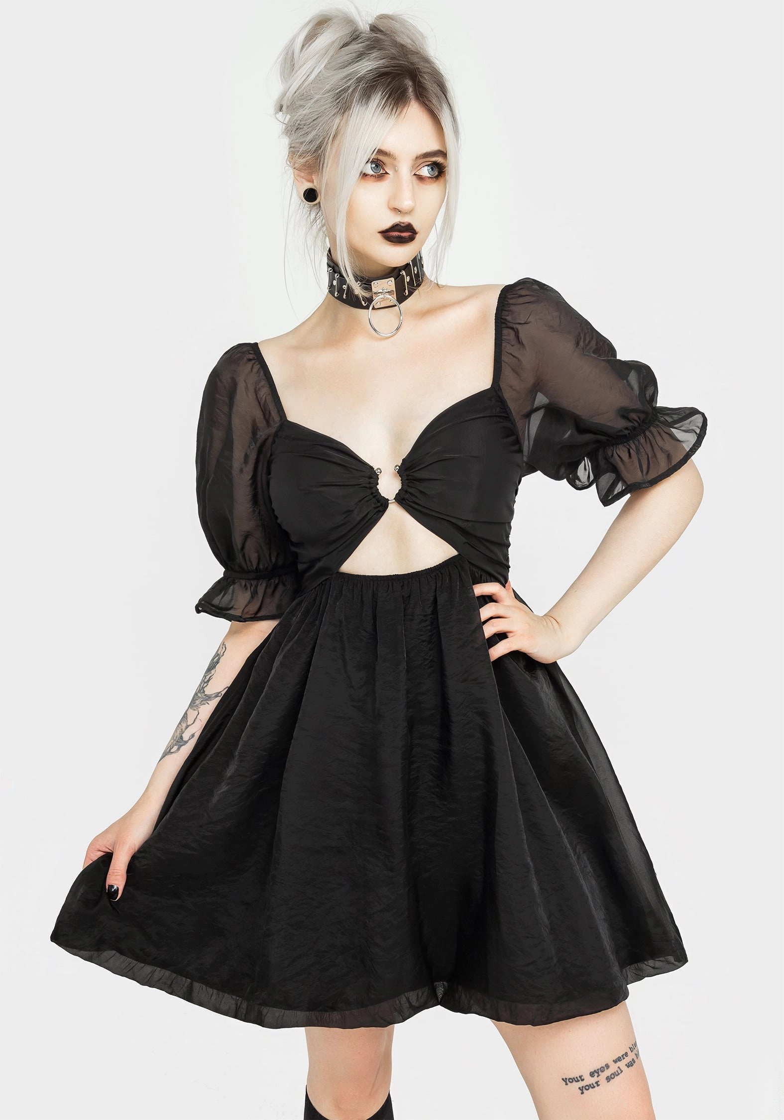 Tiffany Organza Puff Mini Dress Dresses Womens - women's dresses clearance