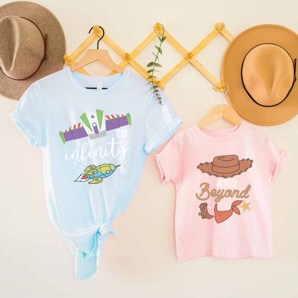 To Infinity & Beyond Matching Blue/ Pink T-shirts Holiday Collection - holiday outfits clearance