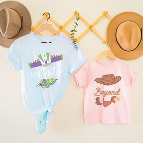 To Infinity & Beyond Matching Blue/ Pink T-shirts Holiday Collection - holiday outfits clearance
