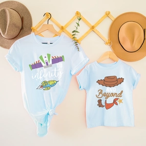 To Infinity & Beyond Matching Blue T-shirts Holiday Collection - holiday outfits clearance