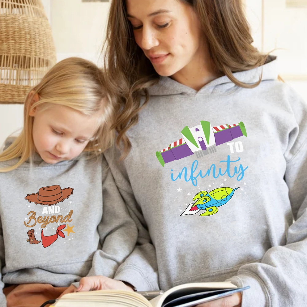 To Infinity & Beyond Matching Heather Grey Hoodies Holiday Collection - holiday outfits clearance