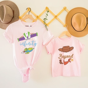 To Infinity & Beyond Matching Pink T-shirts Holiday Collection - holiday outfits clearance