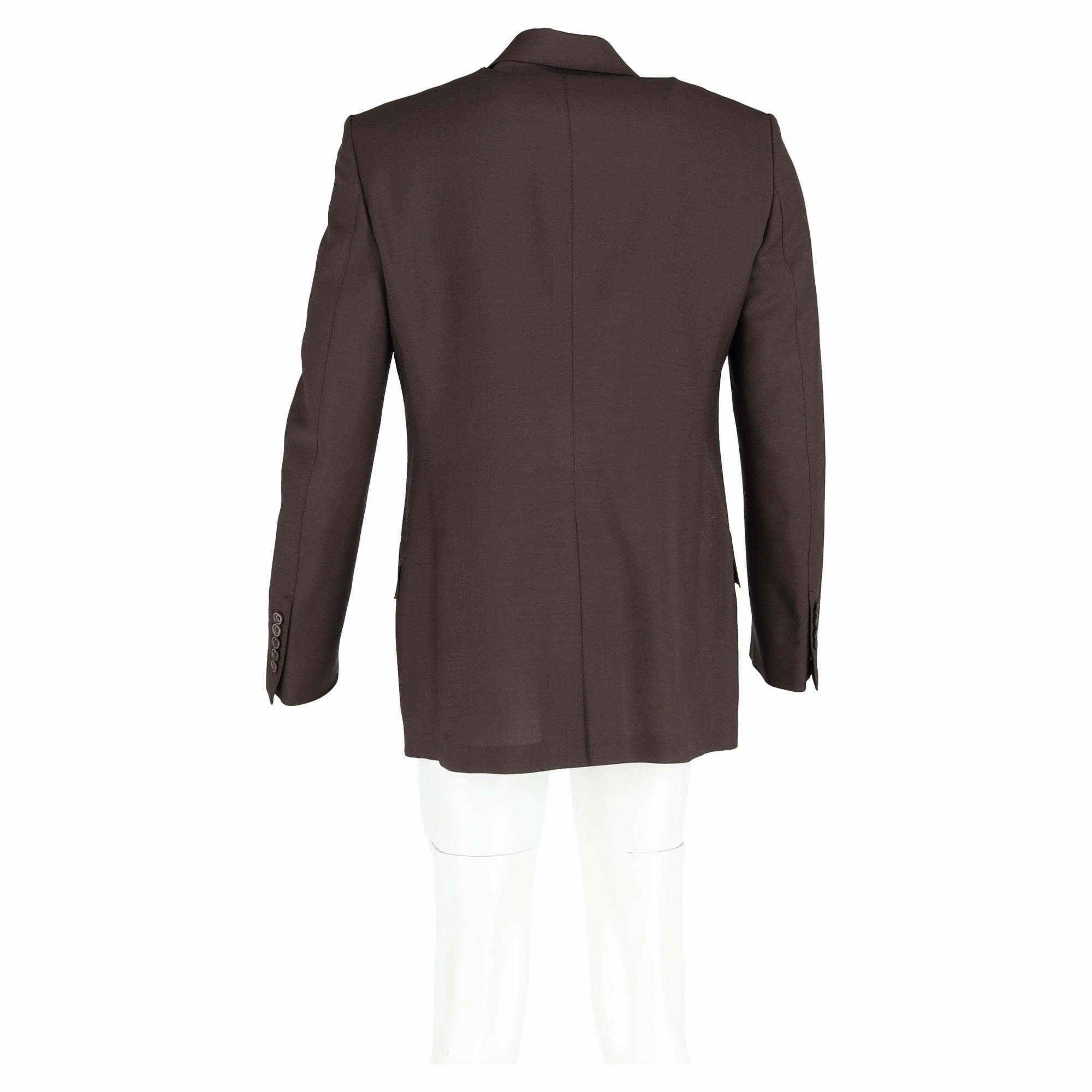 Tom Ford Double-Breasted Jacket In Brown Wool