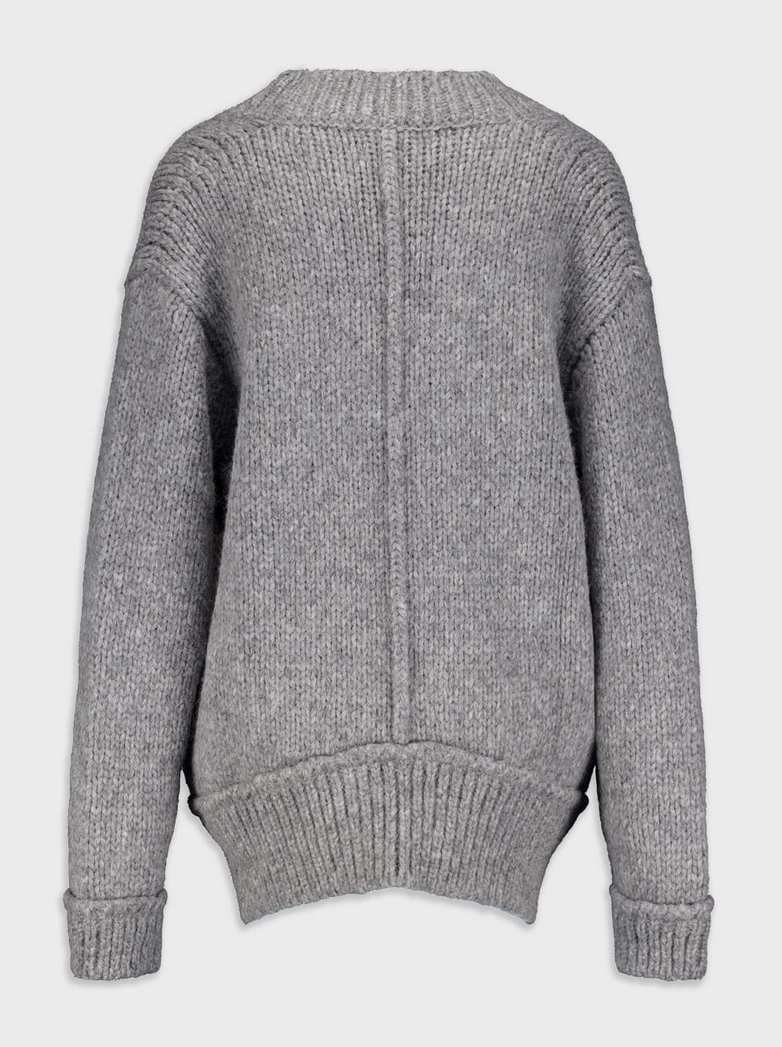 Tom Ford Womens Alpaca Wool V-Neck Jumper In Gray