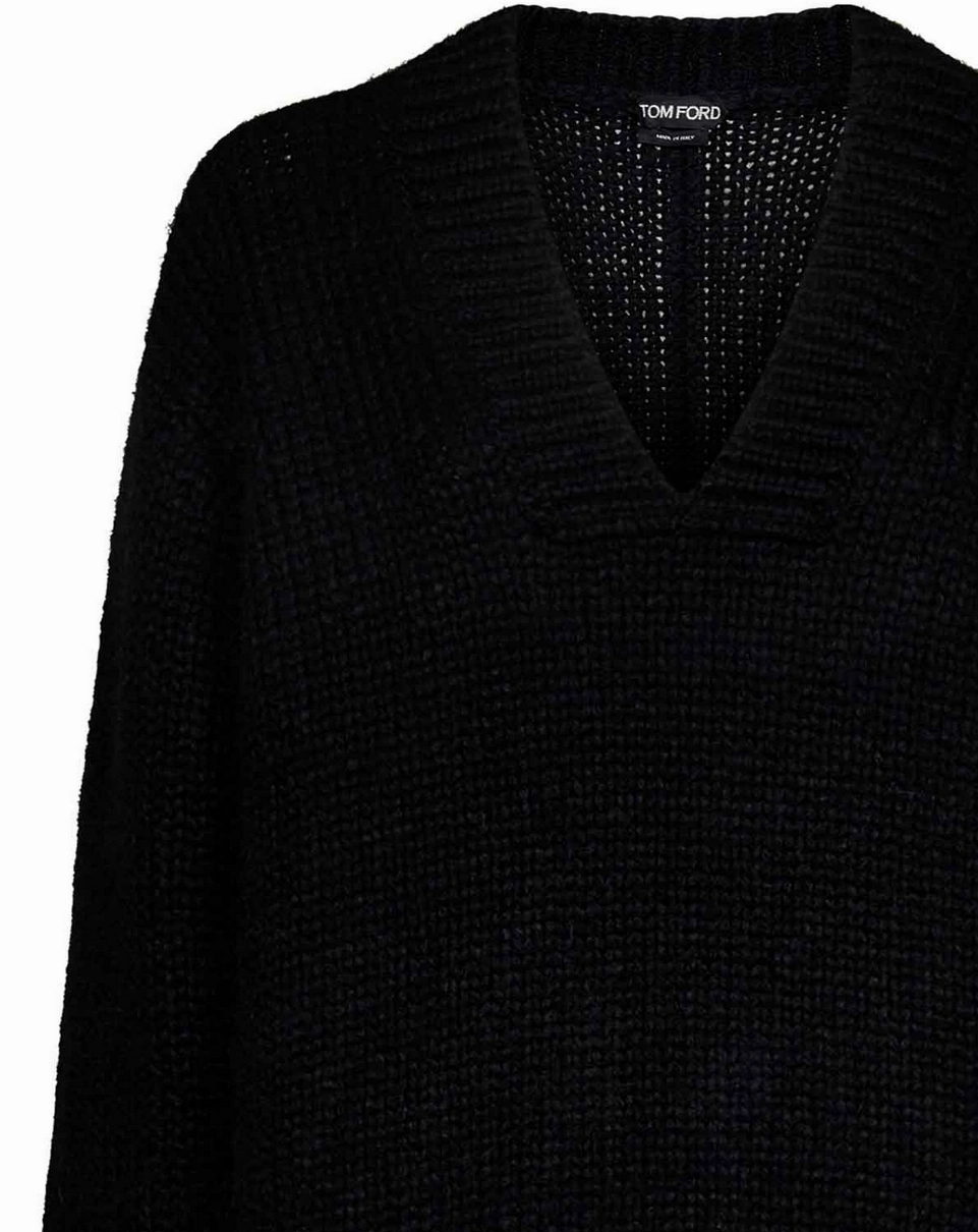 Tom Ford Womens Loose-Fit Pullover in Alpaca Blend In Black