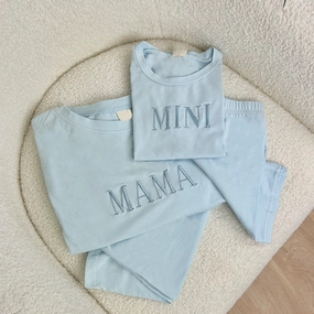 Tonal Mama & Mini Embroidered Tee & Short Sets Holiday Collection - holiday outfits clearance