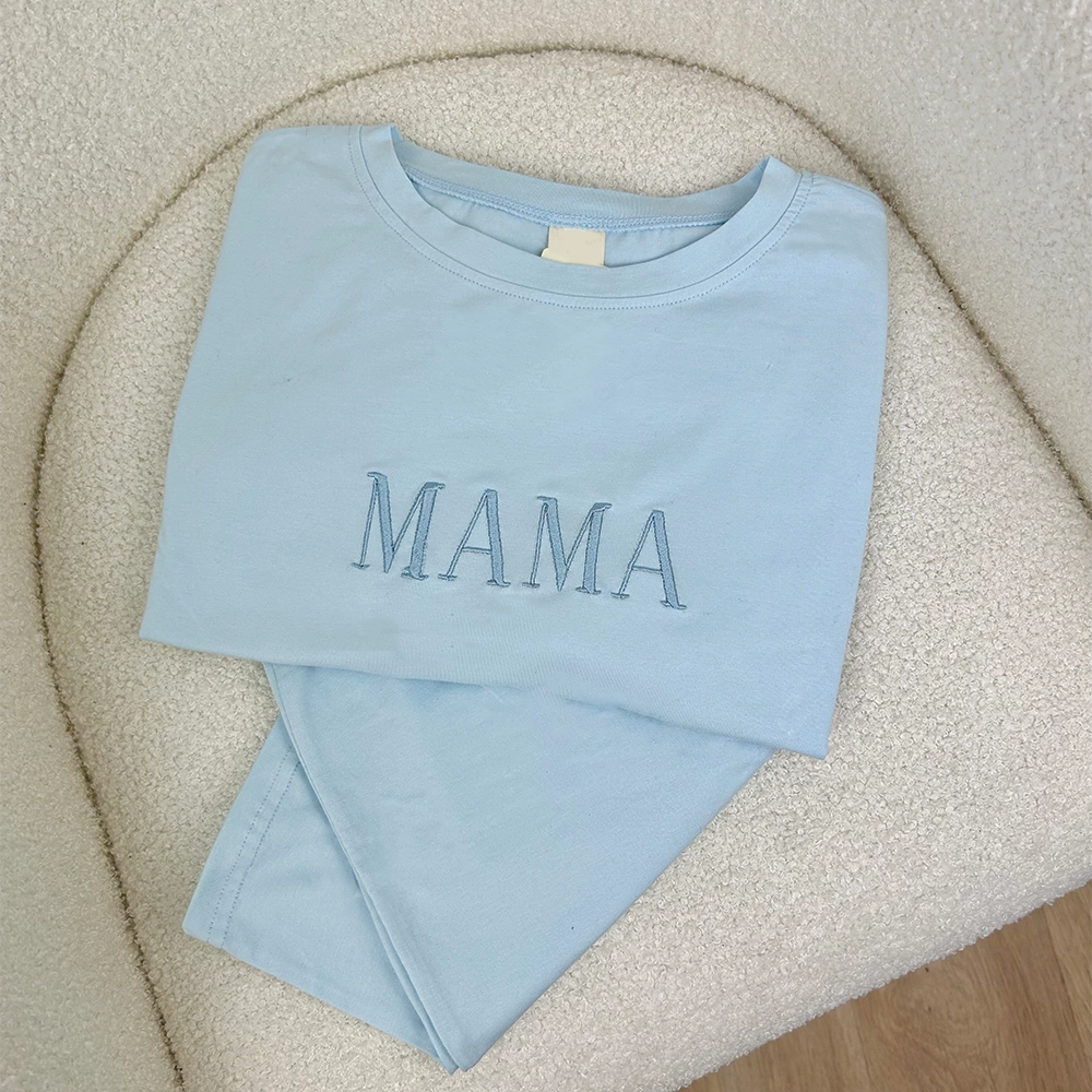 Tonal Mama & Mini Embroidered Tee & Short Sets