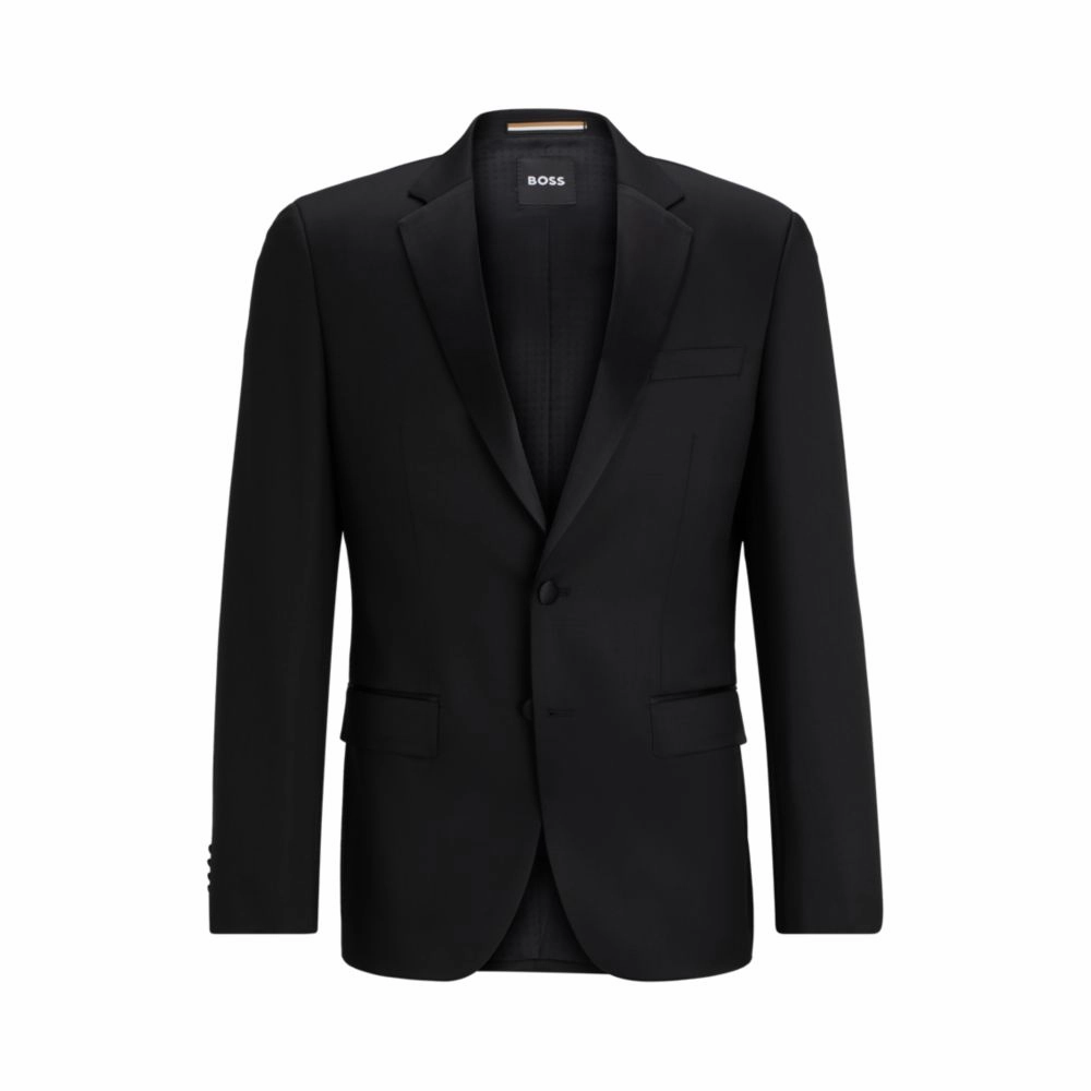 Tuxedo jacket in virgin-wool serge