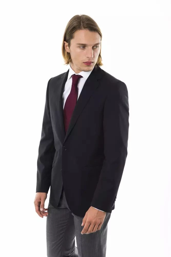 Uominitaliani Elegant Wool Two-Button Men's Men's Blazer