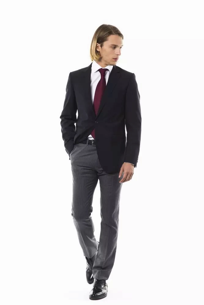 Uominitaliani Elegant Wool Two-Button Men's Men's Blazer