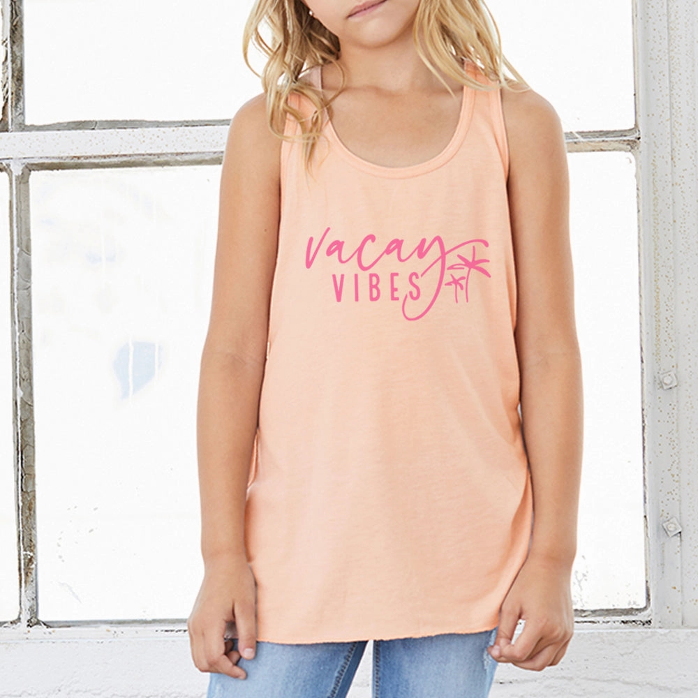 Vacay Vibes Kids Flowy Racer Vest