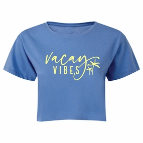 Vacay Vibes Summer Crop T-Shirt Holiday Collection - holiday outfits clearance