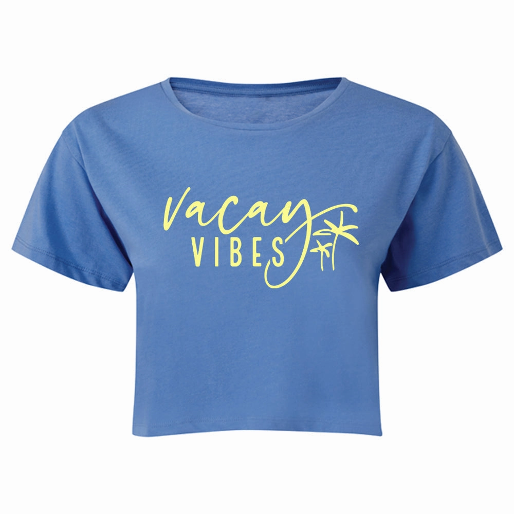 Vacay Vibes Summer Crop T-Shirt Holiday Collection - holiday outfits clearance