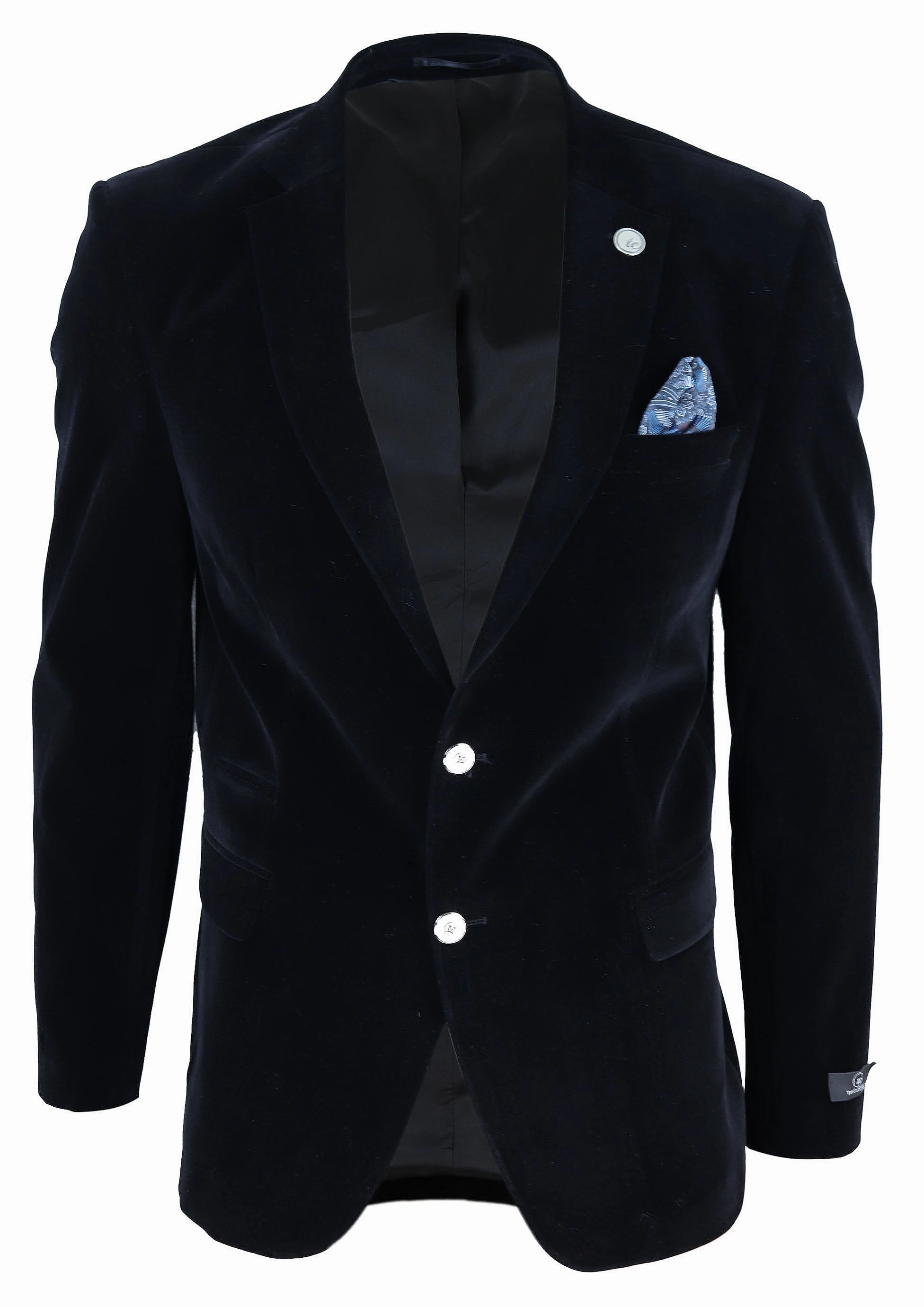 Velvet Blazer Jacket 2 Button Dinner Formal