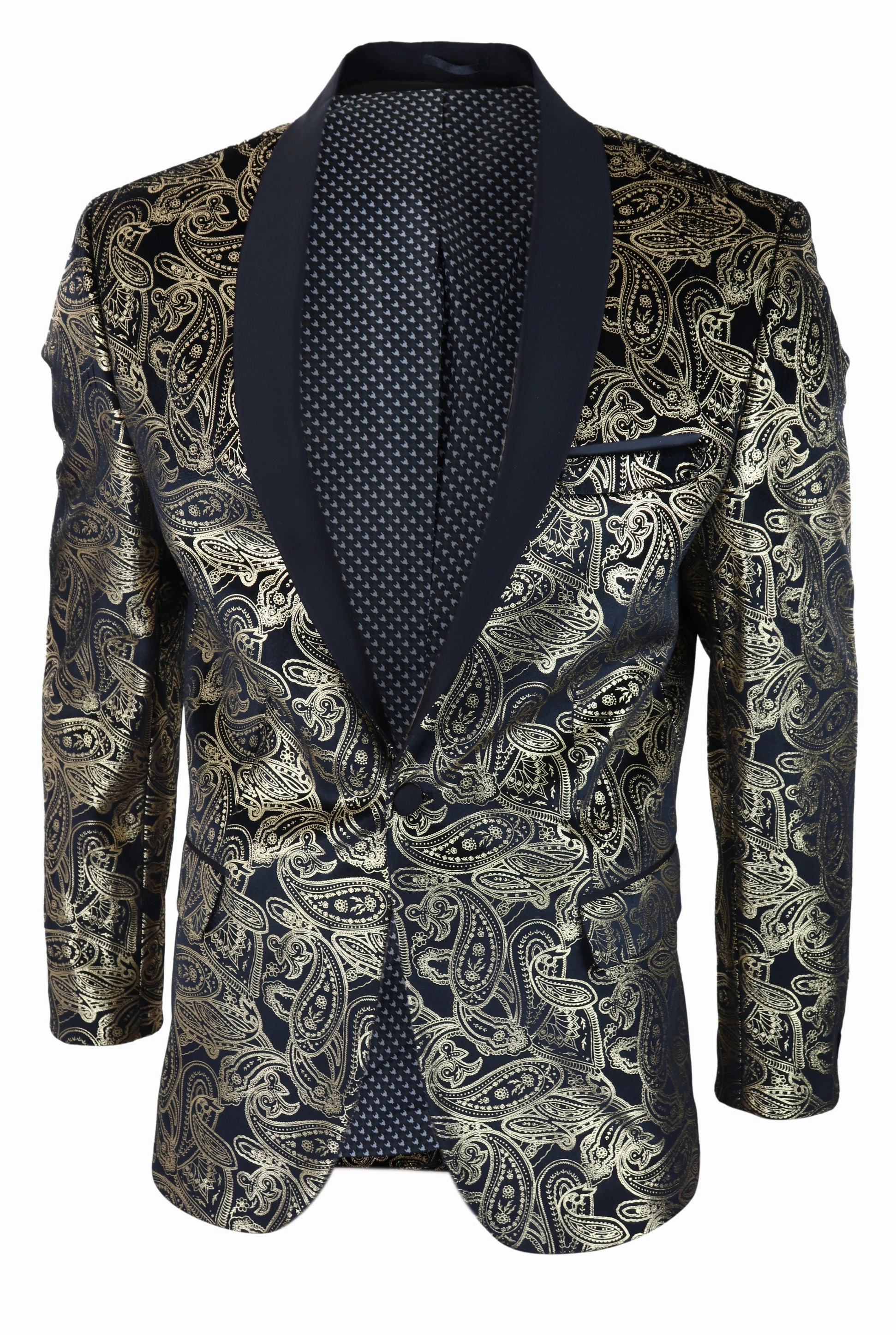 Velvet Paisley Floral Blazer