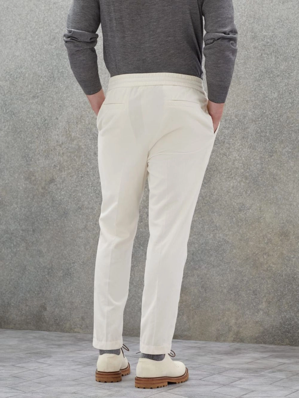 Velvet Trousers With Drawstrings