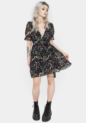 Vesna Chiffon Mini Wrap Dress Dresses Womens - women's dresses clearance