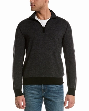 Vince Birdseye Wool 1/4-Zip Mock Sweater designer sweaters outlet