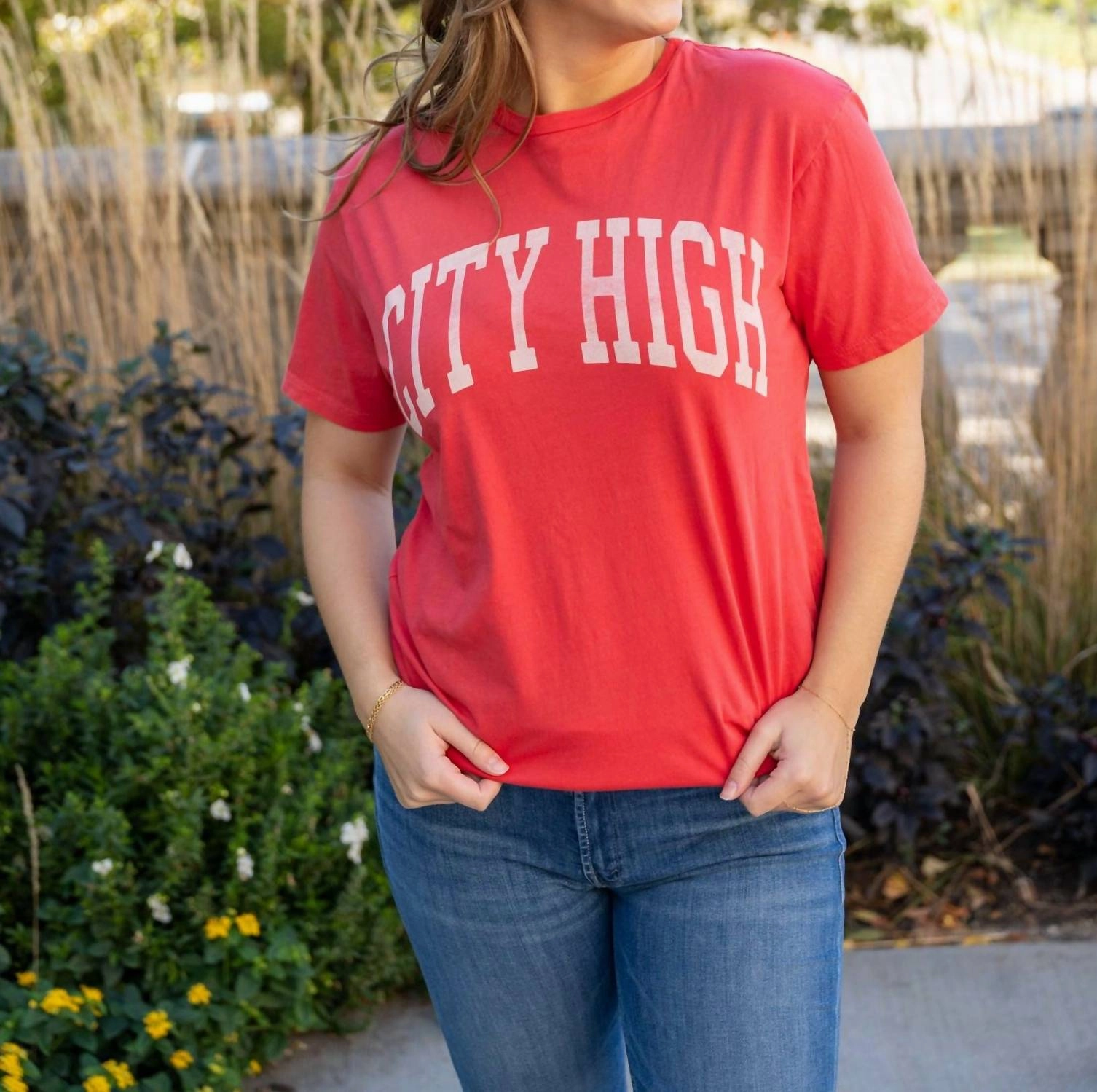 Vintage City High Tee Shirt In Vintage Red