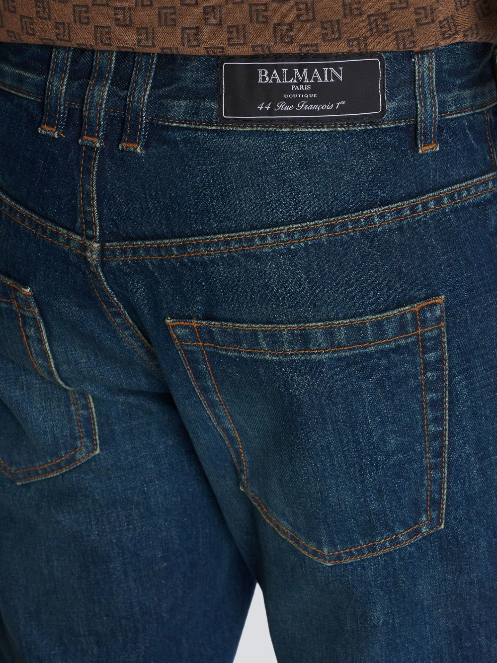 Vintage Logo-Patch Cotton Jeans