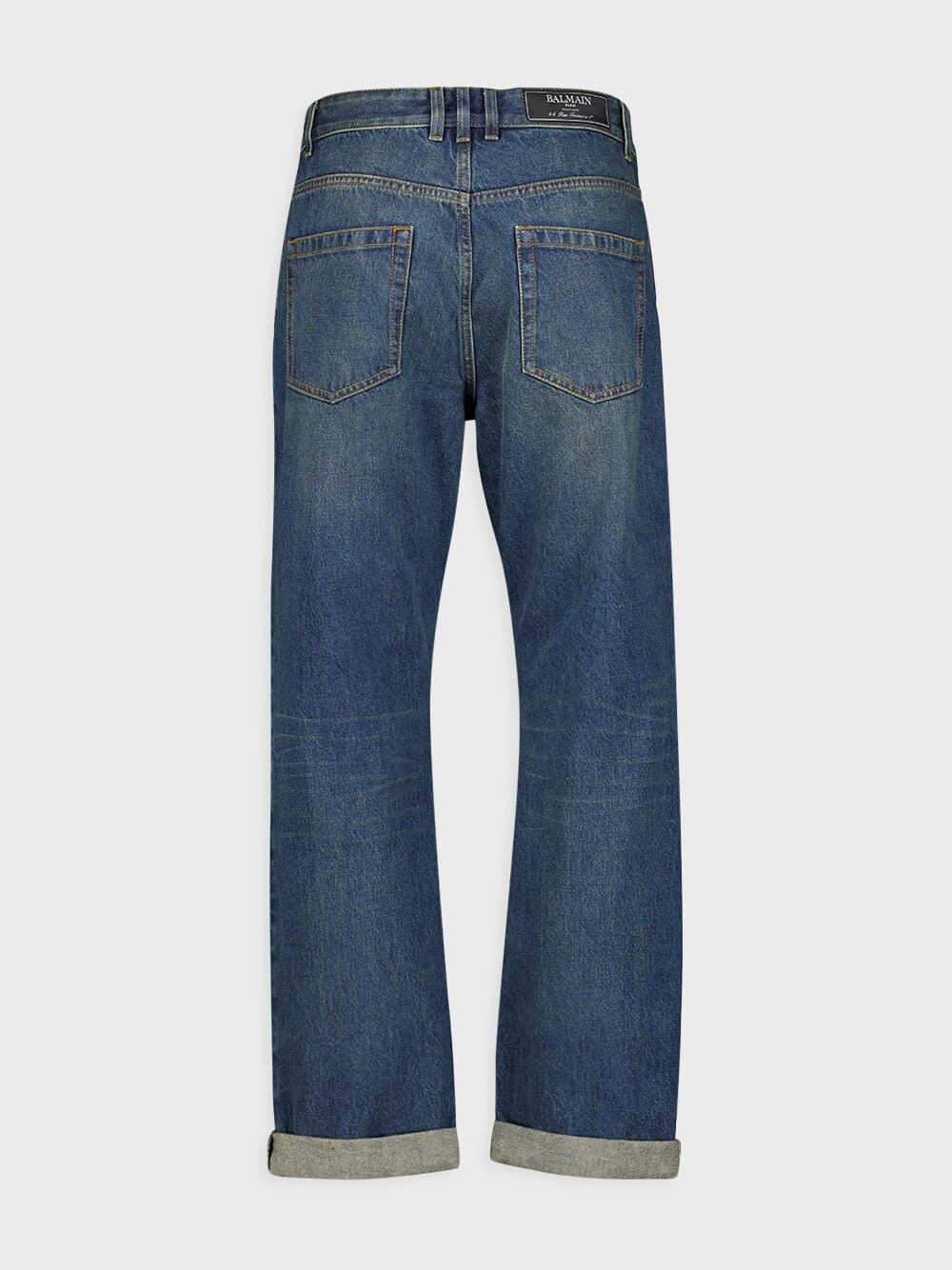 Vintage Logo-Patch Cotton Jeans