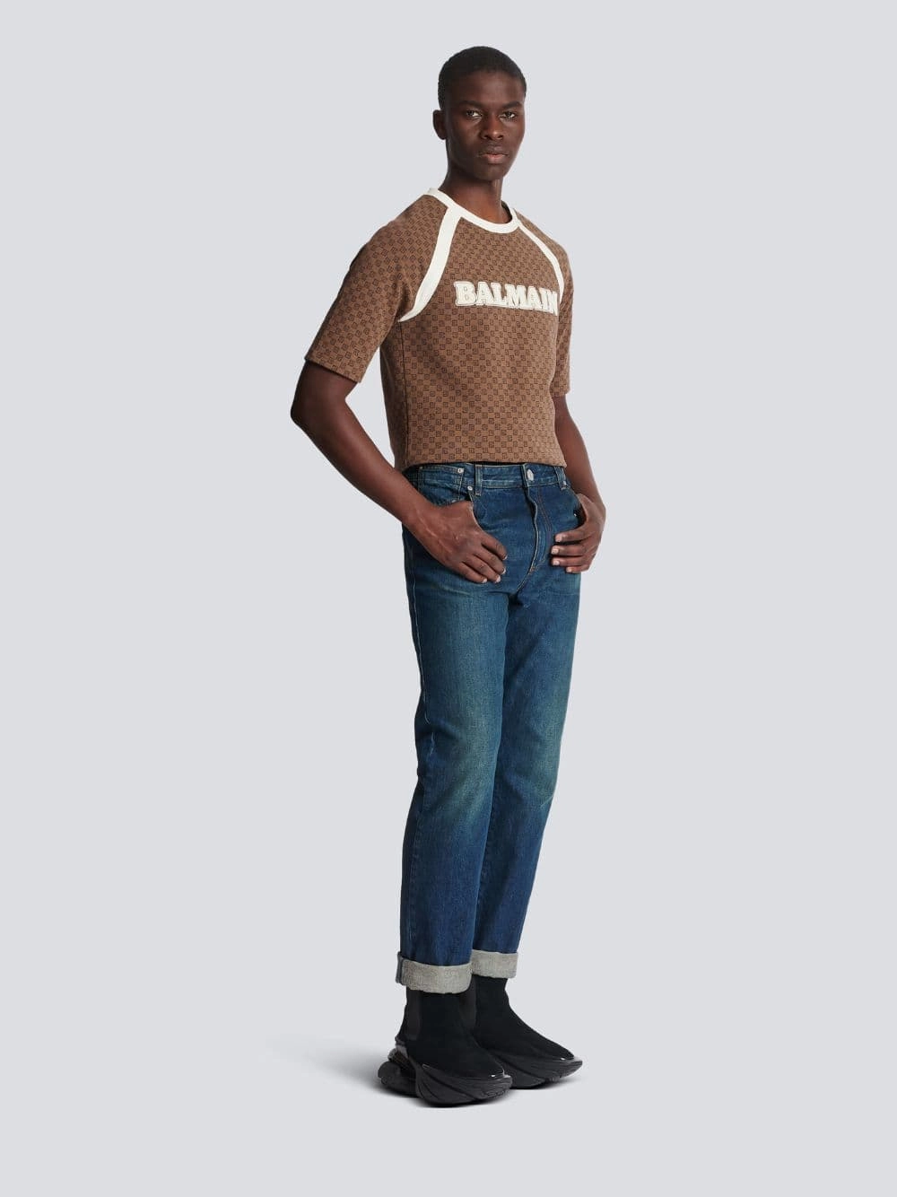 Vintage Logo-Patch Cotton Jeans