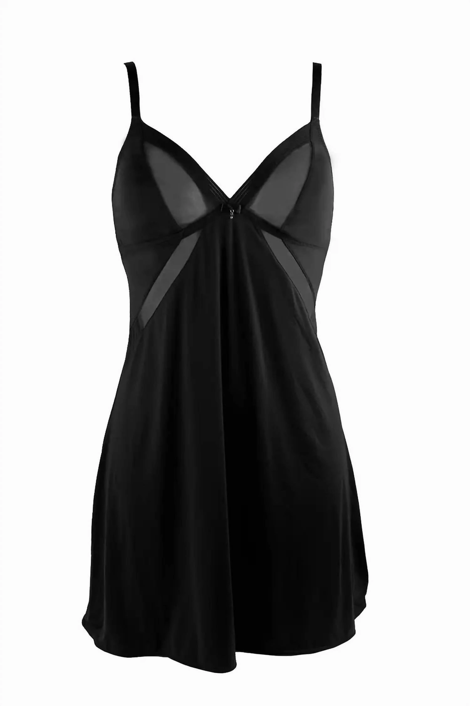 Viva Luxe Chemise In Black