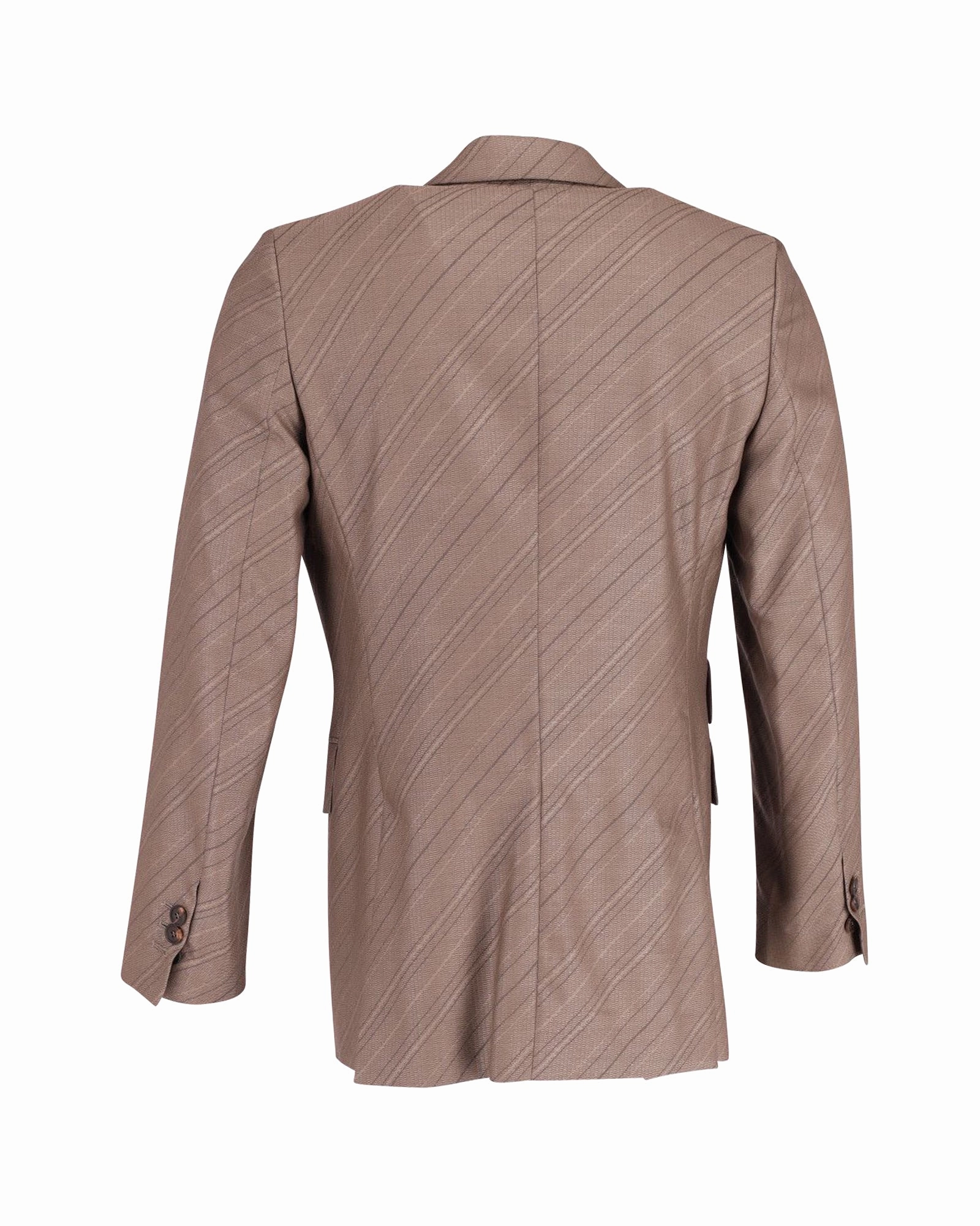 Vivienne Westwood Striped Suit Jacket in Brown Wool