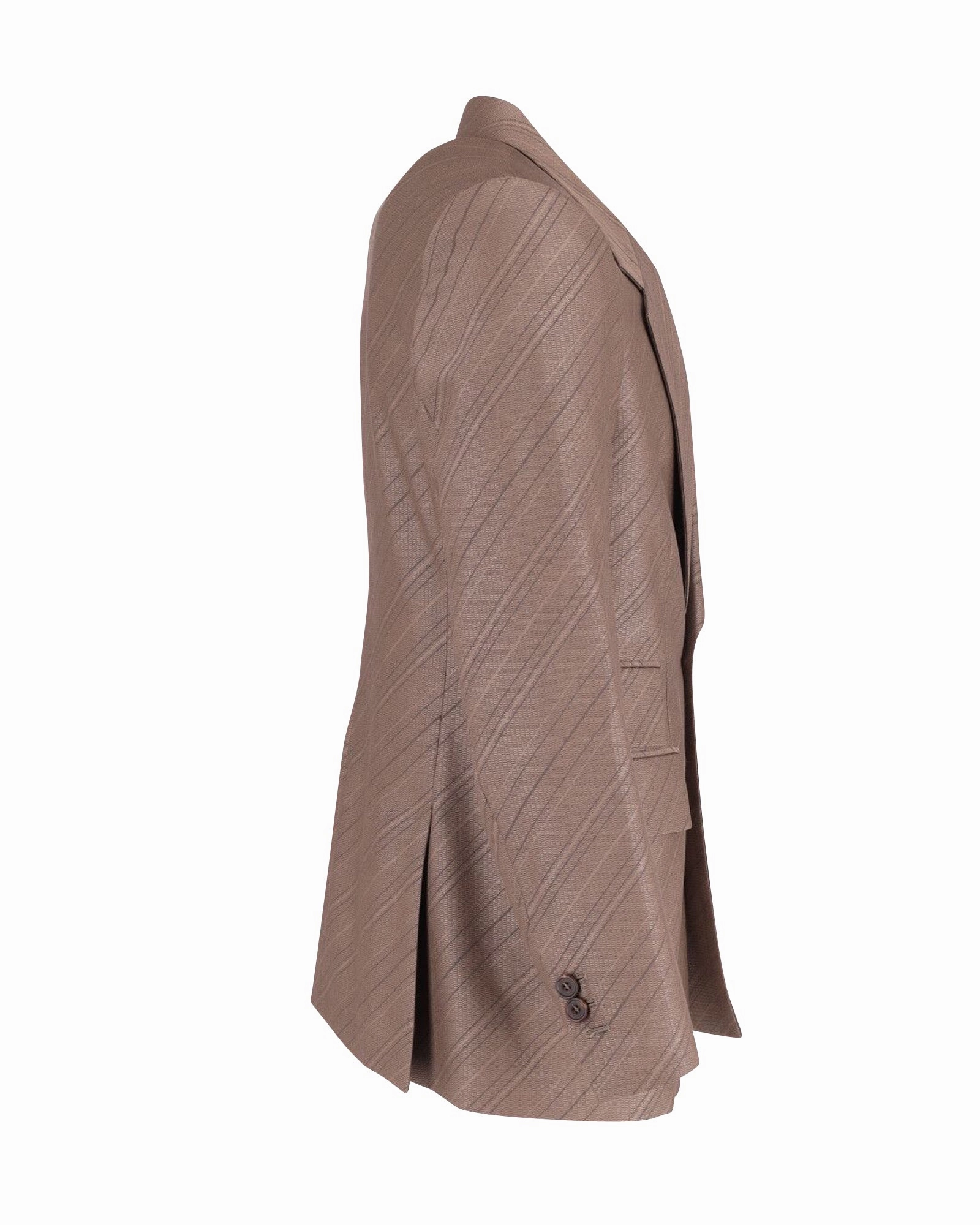 Vivienne Westwood Striped Suit Jacket in Brown Wool