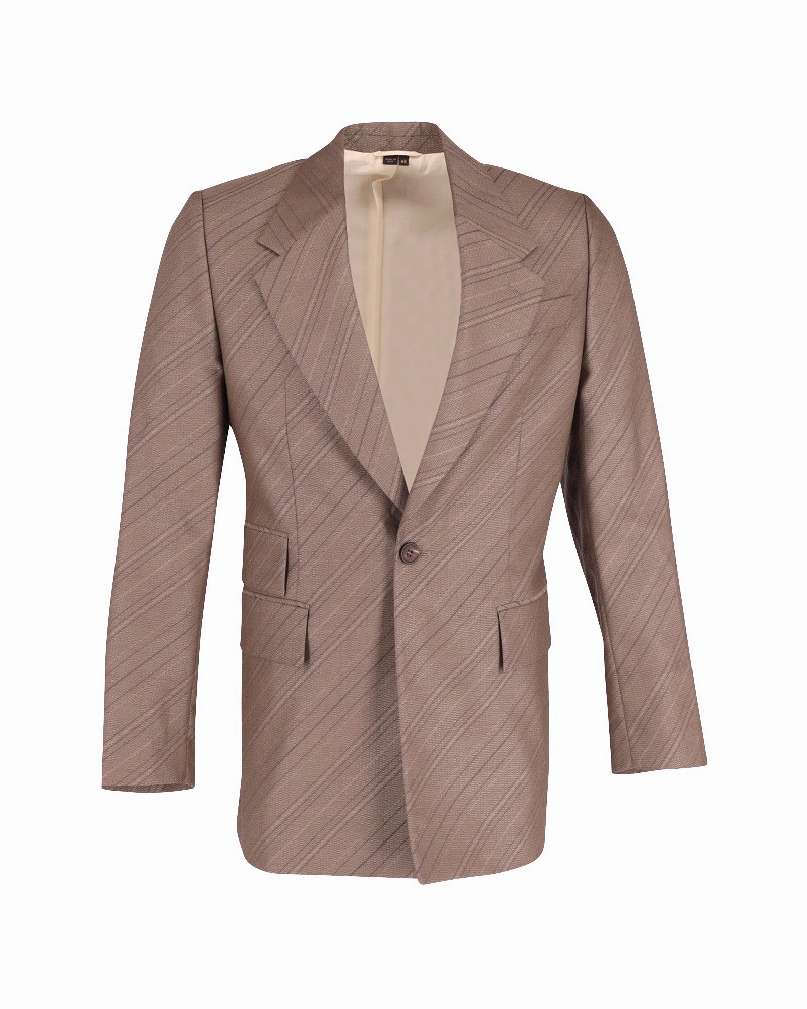 Vivienne Westwood Striped Suit Jacket in Brown Wool
