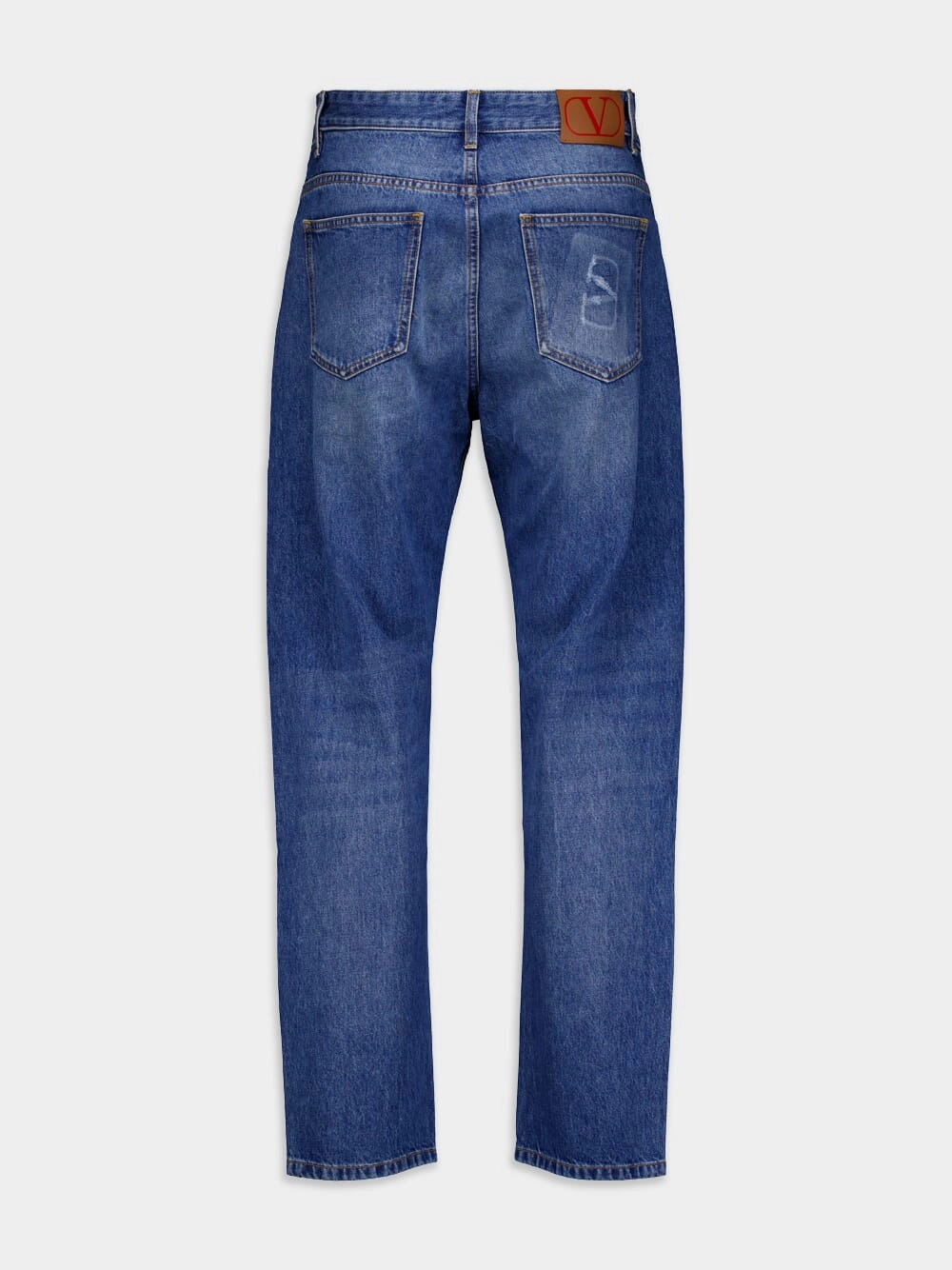 Vlogo Signature Cropped Faded Jeans