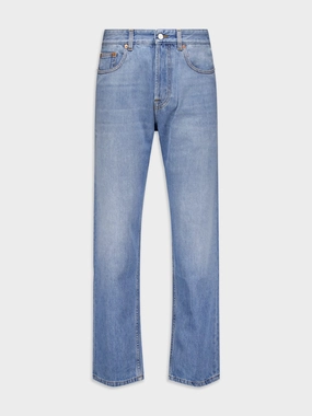 Vlogo Signature Straight-Cut Jeans Bottoms Mens - cheap mens shorts online
