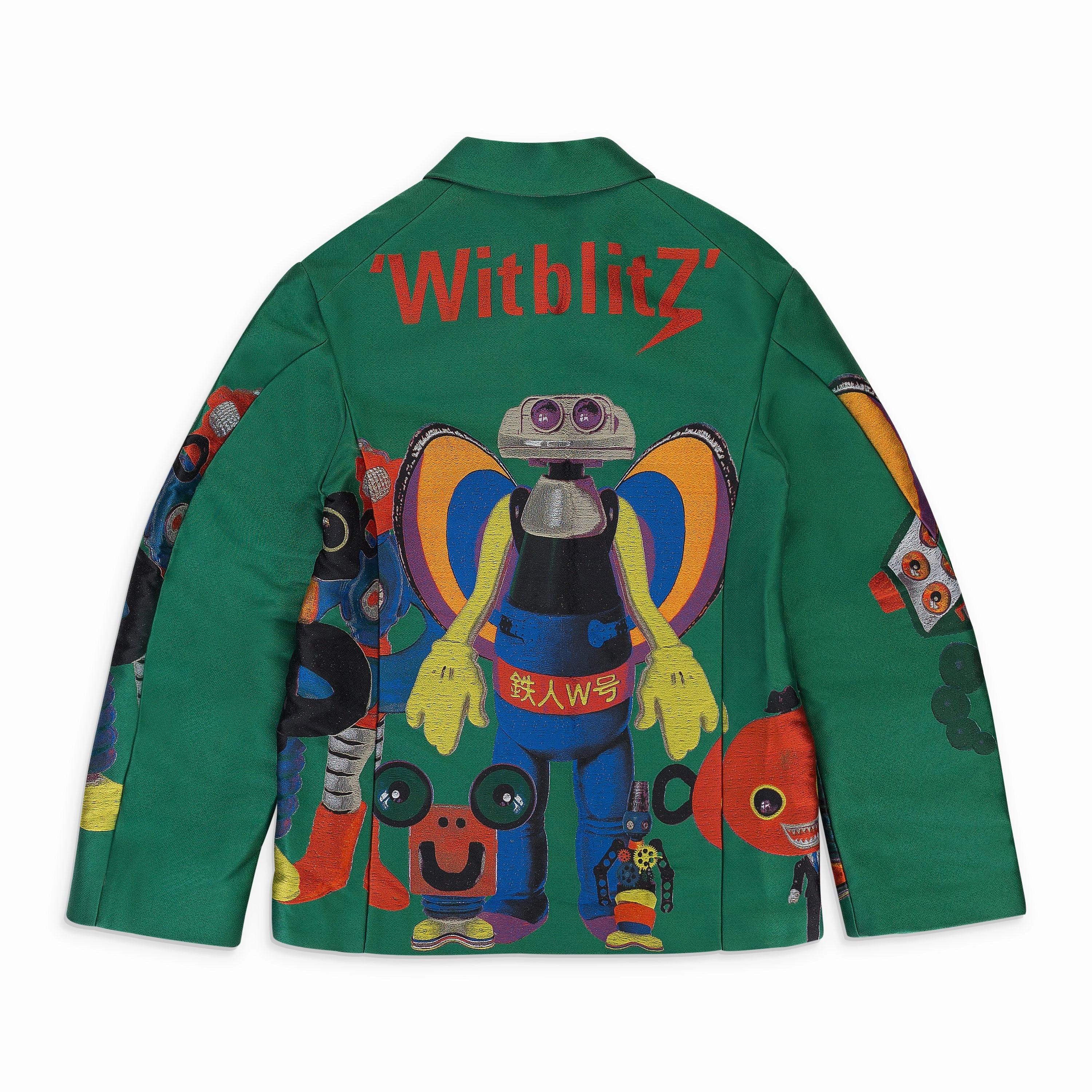 W- FAMILY BOXY GREEN BLAZER