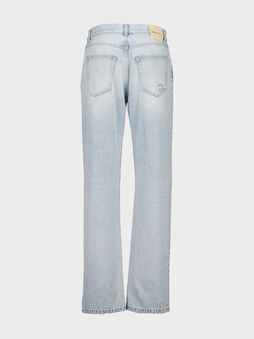 Washed Blue Stonewashed Slim Fit Jeans