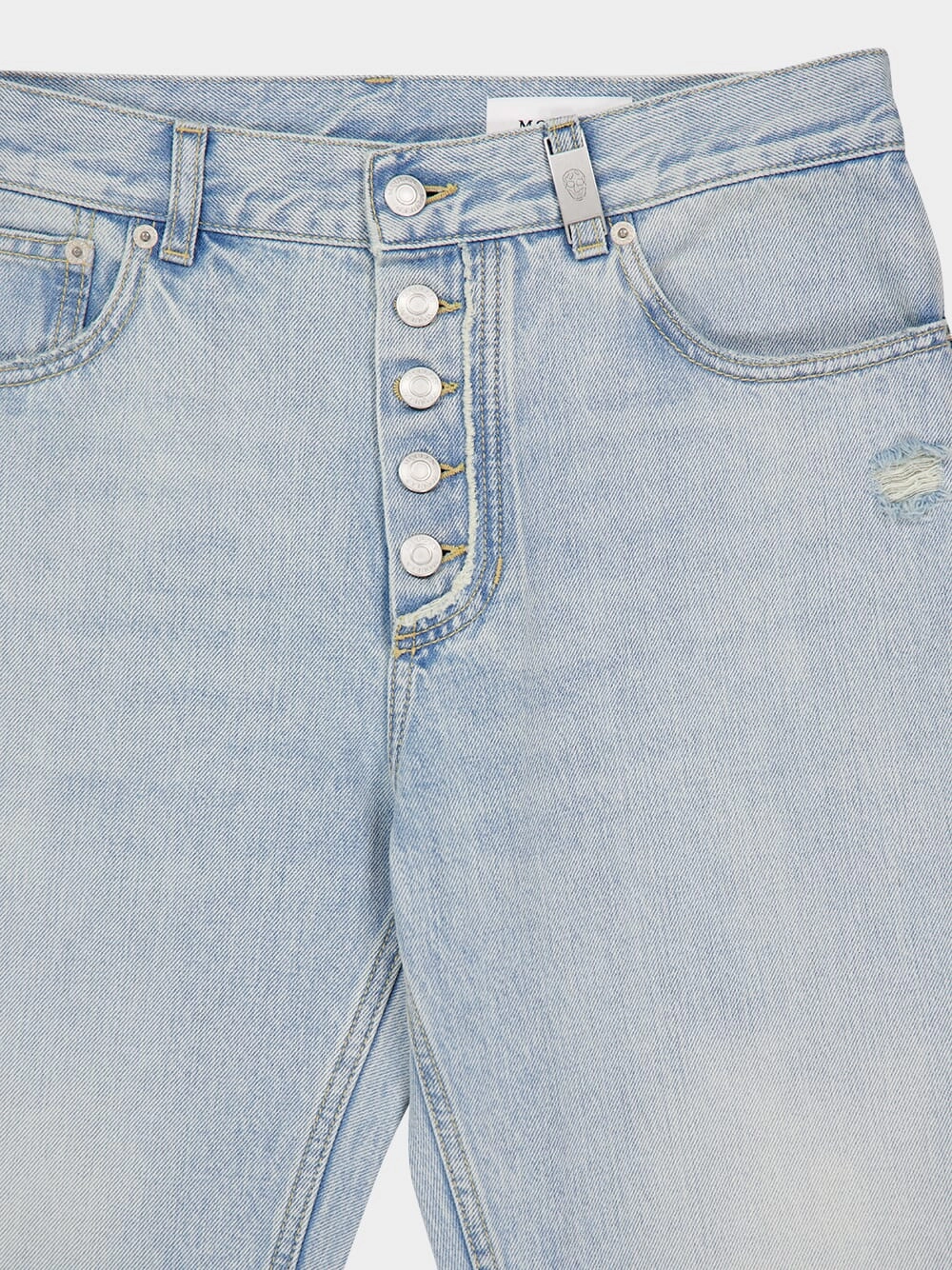 Washed Blue Stonewashed Slim Fit Jeans