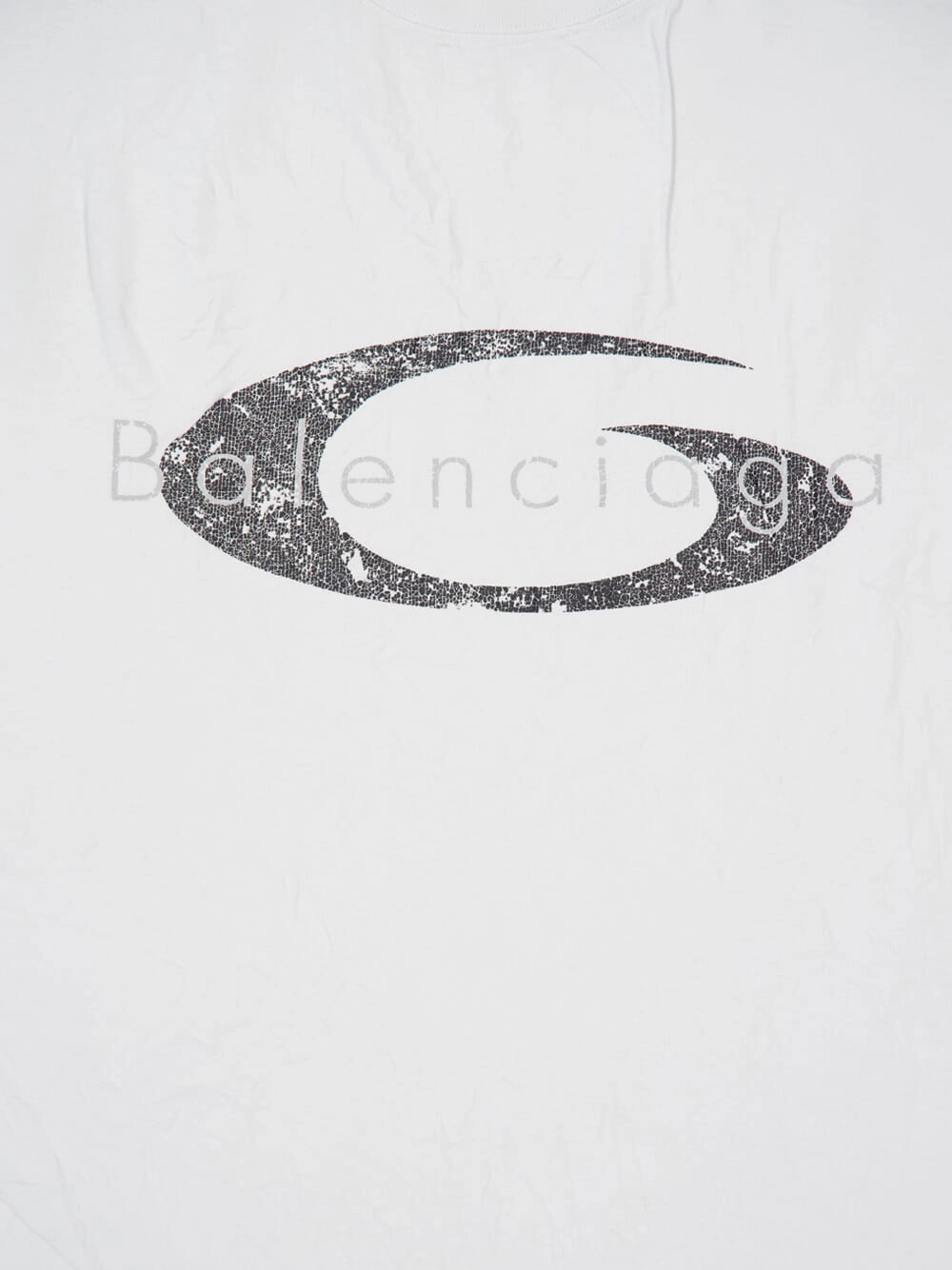 White Boxy Fit Vintage Loop T-Shirt