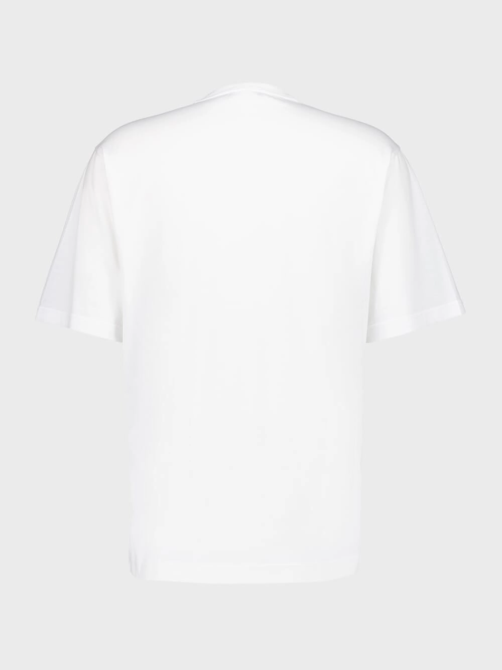 White Cotton Hand and Coffee Print T-shirt