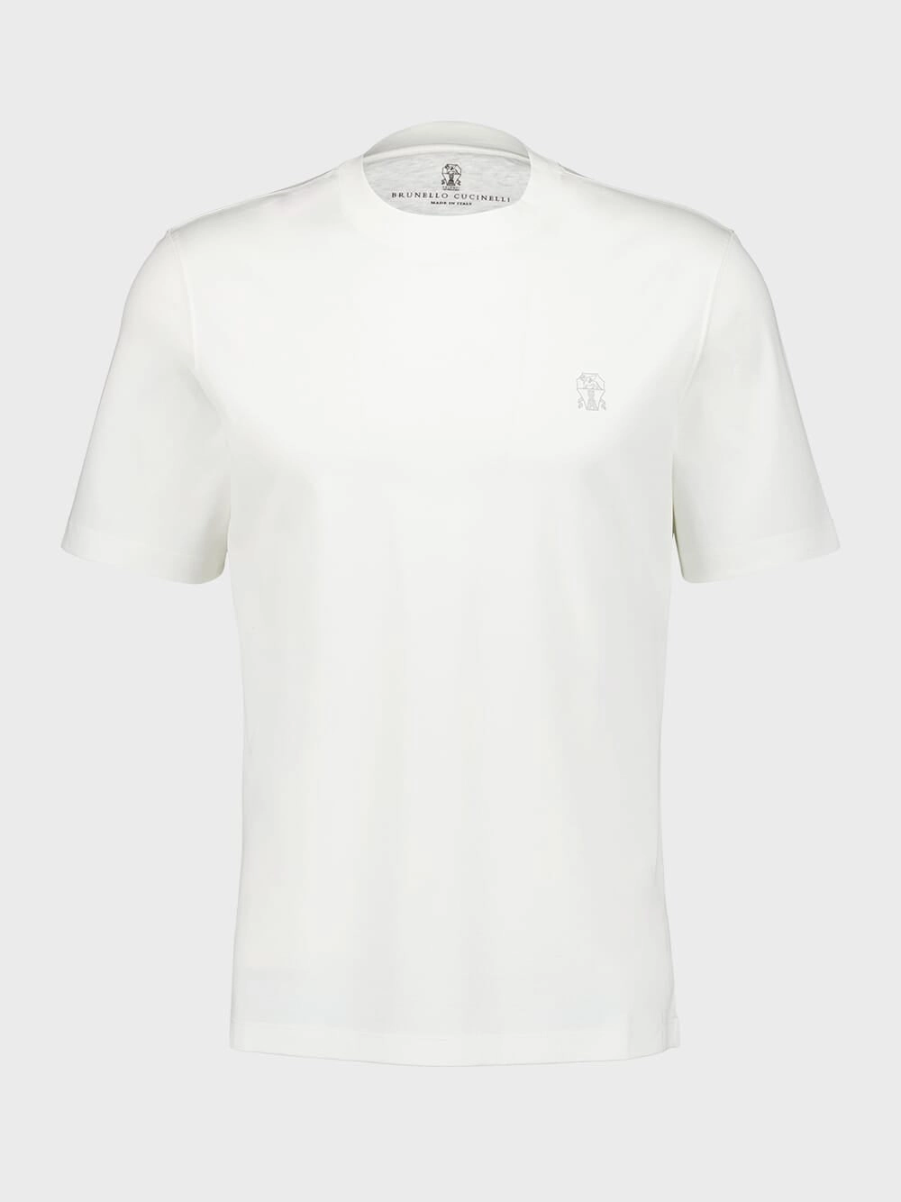 White Cotton Jersey T-Shirt Tops Mens - flannel shirts