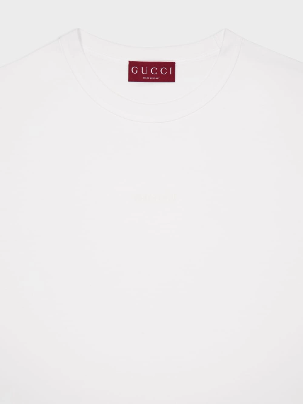 White Cotton Jersey T-Shirt with Embroidery