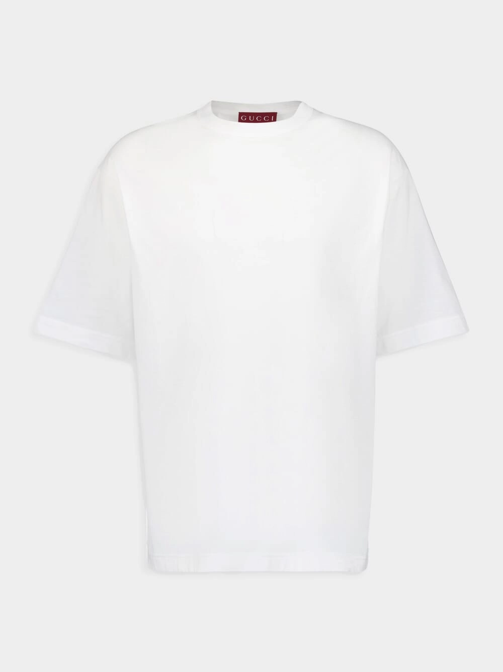 White Cotton Jersey T-Shirt with Embroidery Tops Mens - flannel shirts