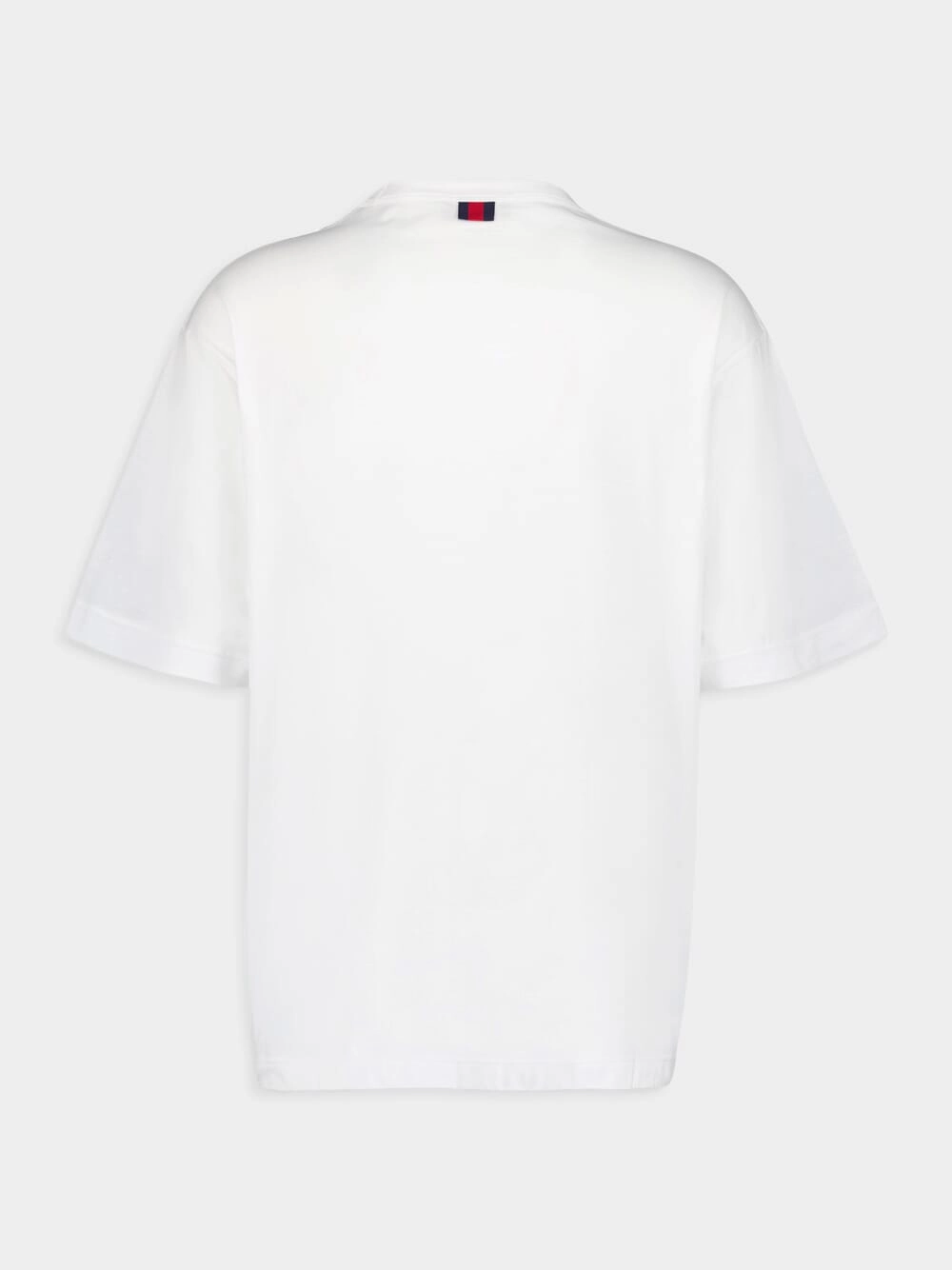 White Cotton Jersey T-Shirt with Embroidery