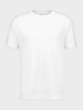 White Cotton Linen Jersey Crew Neck T-Shirt Tops Mens - flannel shirts