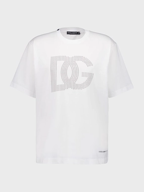 White Cotton Logo T-Shirt Tops Mens - flannel shirts