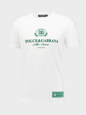 White Cotton Logo T-Shirt Tops Mens - flannel shirts