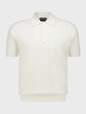 White Fine Merino Wool Knit Polo Tops Mens - men's t-shirts outlet