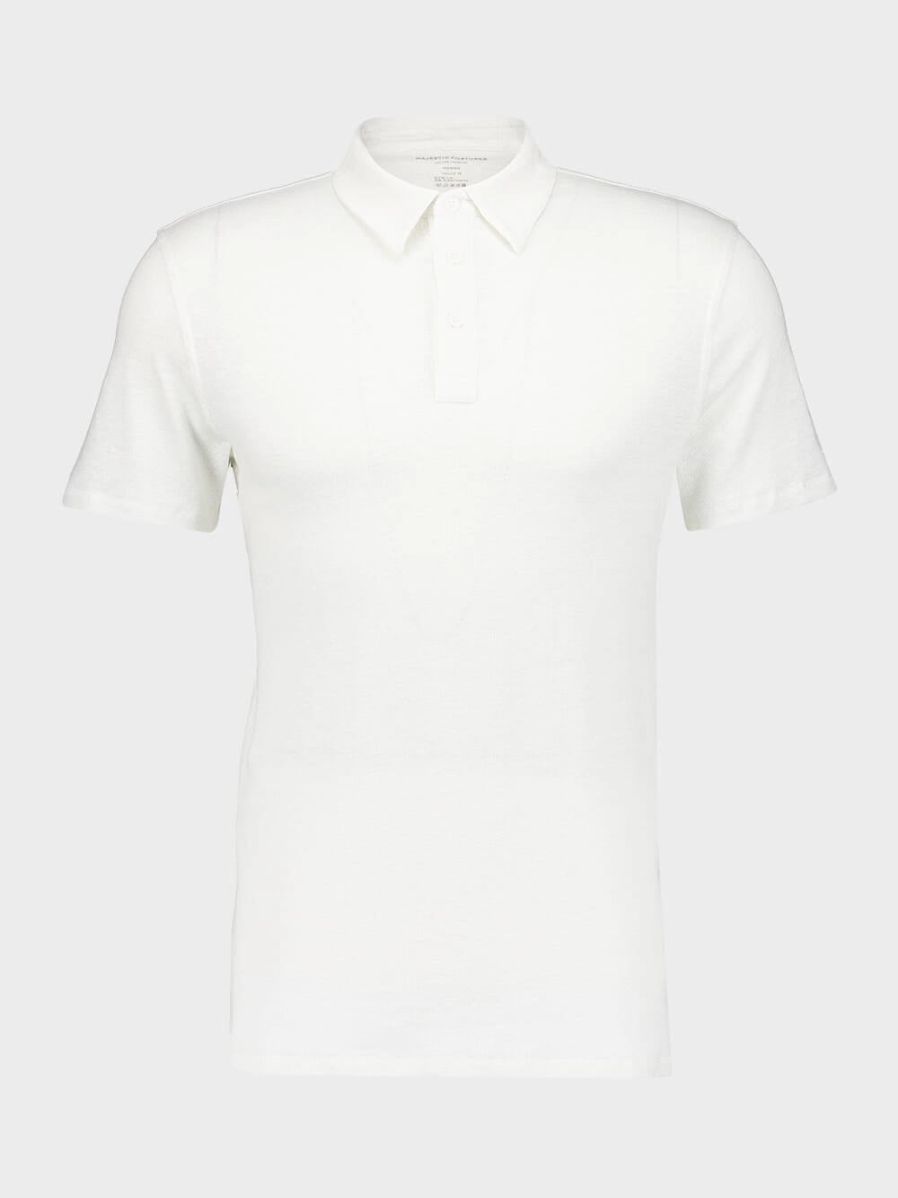 White Linen Stretch Short-Sleeved Polo Shirt Tops Mens - men's t-shirts outlet